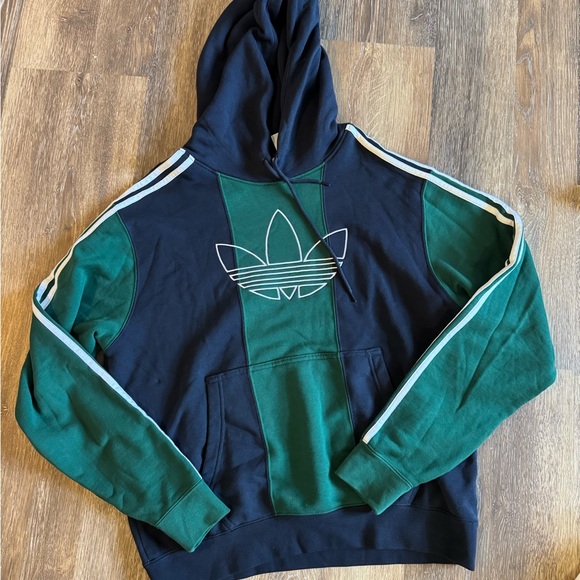 Adidas Navy Blue Hoodie - Picture 1 of 3